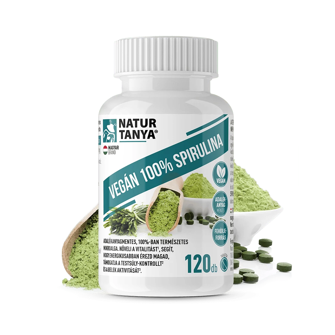 Natur Tanya® Vegán 100% Spirulina 120 db