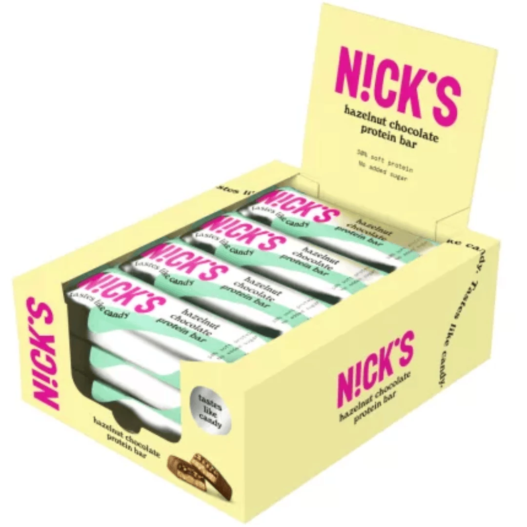 N!ck's Hazelnut Chocolate proteinszelet kínáló 12X50 g (1 db ajándék)