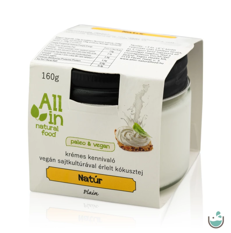 ALL IN natural food Natúr vegán sajtkrém 160 g