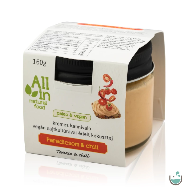 ALL IN natural food Paradicsom-chilis vegán sajtkrém 160 g