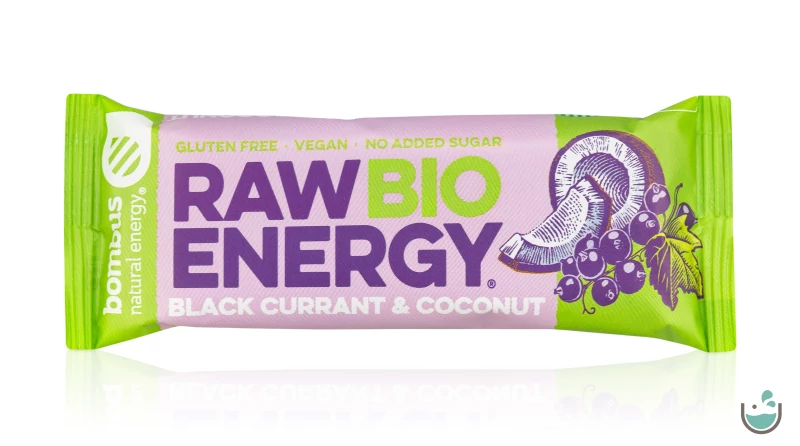 Bombus Nyers Bio Energia Szelet Feketeribizli & Kókusz 50 g