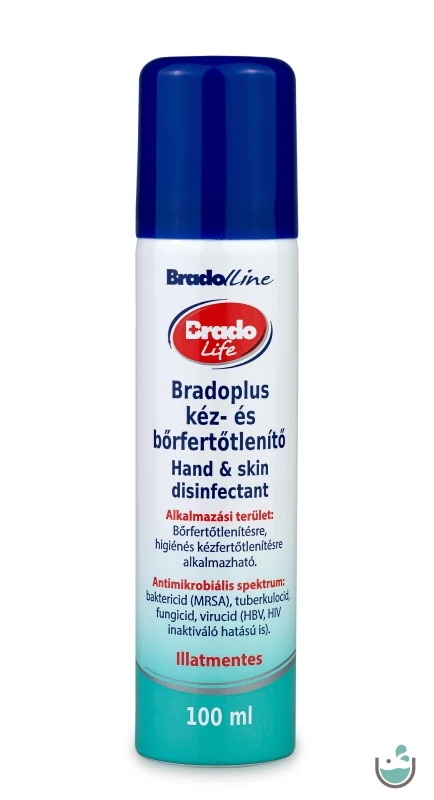 BradoLife Kéz- és bőrfertőtlenítő ALU pumpás aeroszol 100 ml