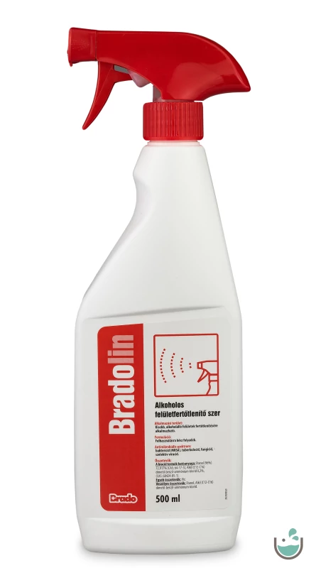 BradoLin Alkoholos felületfertőtlenítő szer szórófejes 500 ml