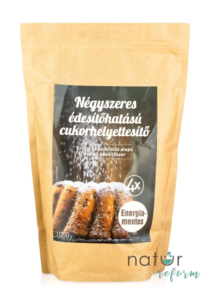 FM Négyszeres édesítőhatású cukorhelyettesítő (eritrit, szukralóz alapú) 1000 g