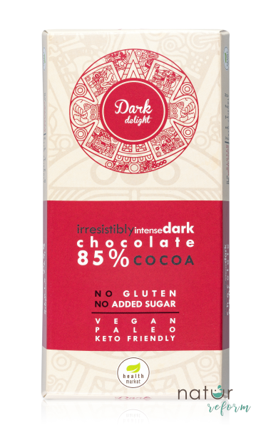 Health Market Dark Delight Étcsokoládé édesítőszerekkel 80 g