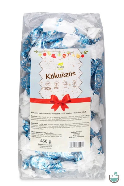 Health Market Kókuszos vegán szaloncukor (gluténmentes, paleo) 450 g
