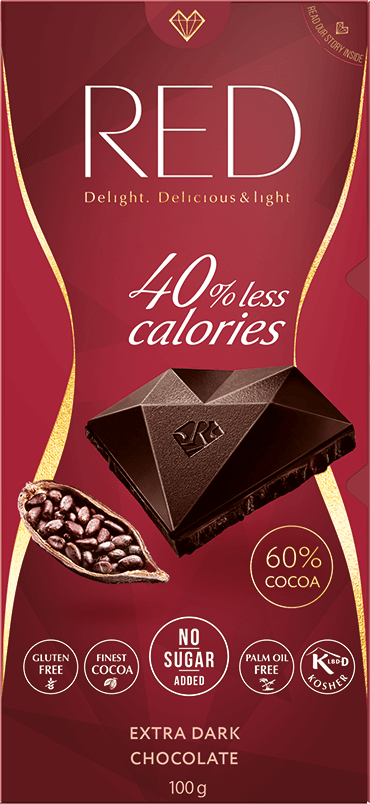 RED Delight Étcsokoládé 60%-os kakaótartalommal édesítőszerekkel 100 g