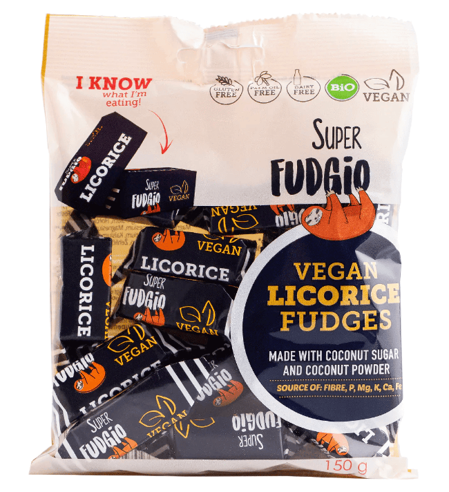 Super Fudgio Bio Tejmentes édesgyökér ízű karamella 150 g