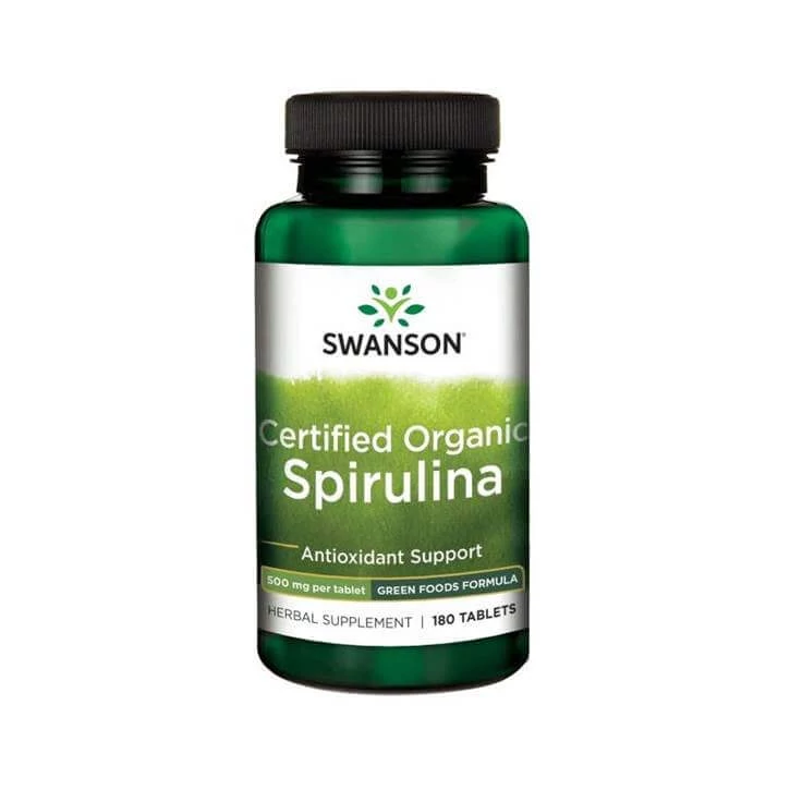 Swanson Spirulina alga (Minősített Organikus) 500 mg - 180 db