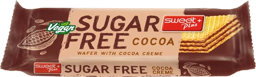 SweetPlus Cukormentes  vegán kakaós ostya 24 g