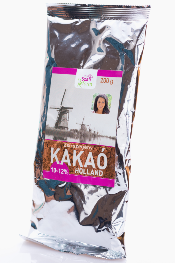 Szafi Reform zsírszegény holland kakaópor (10-12% kakaóvaj tartalom) 200 g