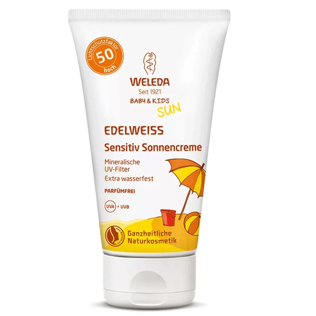 WELEDA Havasi Gyopár extra vízálló gyermek napozókrém érzékeny bőrre spf50 50 ml