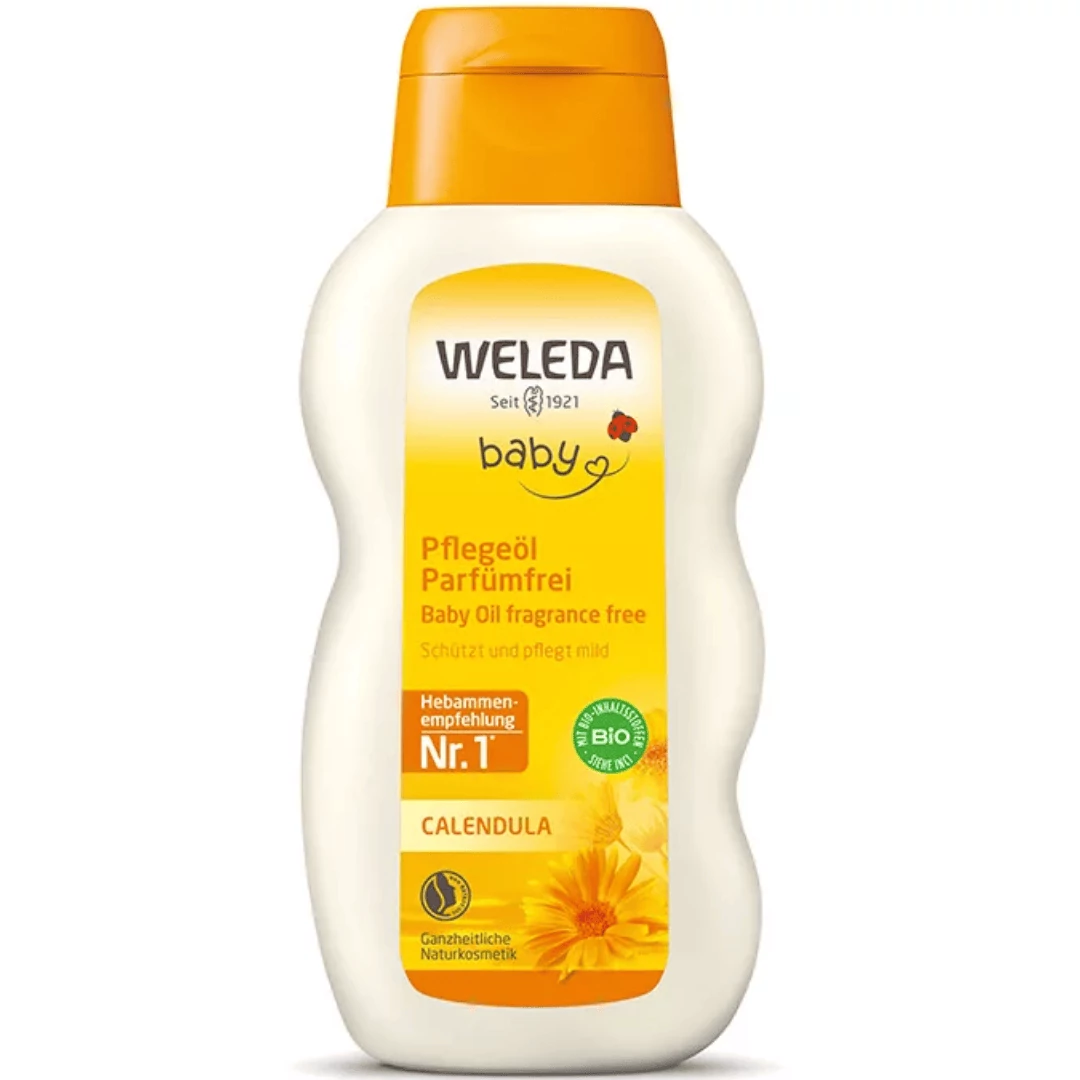WELEDA Bio Körömvirágos illatanyagmentes natúr babaápoló olaj 200 ml
